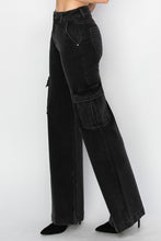 Load image into Gallery viewer, Risen Full Size High Rise Wide Leg Cargo Jeans
