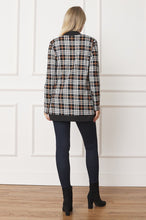 Load image into Gallery viewer, Plaid Contrast Drape Open Cardigan
