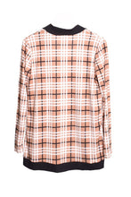 Load image into Gallery viewer, Plaid Contrast Drape Open Cardigan
