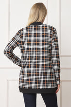 Load image into Gallery viewer, Plaid Contrast Drape Open Cardigan
