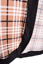 Load image into Gallery viewer, Plaid Contrast Drape Open Cardigan
