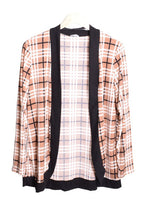 Load image into Gallery viewer, Plaid Contrast Drape Open Cardigan
