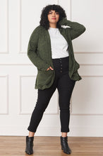 Load image into Gallery viewer, Plus Solid Drape Pocket Cardigan
