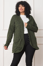 Load image into Gallery viewer, Plus Solid Drape Pocket Cardigan
