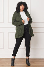 Load image into Gallery viewer, Plus Solid Drape Pocket Cardigan
