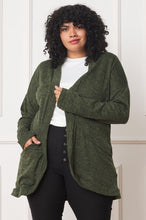 Load image into Gallery viewer, Plus Solid Drape Pocket Cardigan
