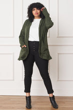 Load image into Gallery viewer, Plus Solid Drape Pocket Cardigan
