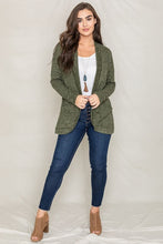 Load image into Gallery viewer, Plus Solid Drape Pocket Cardigan
