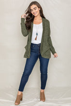 Load image into Gallery viewer, Plus Solid Drape Pocket Cardigan
