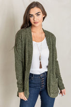 Load image into Gallery viewer, Plus Solid Drape Pocket Cardigan
