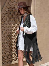 Load image into Gallery viewer, Fringe Hem Open Front Vest
