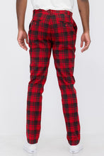 Load image into Gallery viewer, Weiv Mens Red Plaid Trouser Pants
