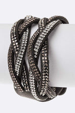 Load image into Gallery viewer, Rhinestone Double Wrap Stone Bracelet
