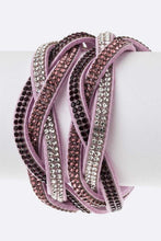 Load image into Gallery viewer, Rhinestone Double Wrap Stone Bracelet
