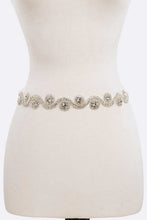 Load image into Gallery viewer, Rhinestone Sash Tie Belt
