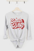 Load image into Gallery viewer, Santa Baby Christmas Long Sleeve Tee
