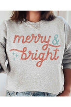 Load image into Gallery viewer, Merry &amp; Bright Christmas Sweatshirt Plus Size
