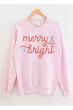 Load image into Gallery viewer, Merry &amp; Bright Christmas Sweatshirt Plus Size

