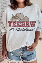 Load image into Gallery viewer, Yeehaw Country Christmas Graphic Sweatshirt
