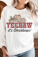 Load image into Gallery viewer, Yeehaw Country Christmas Graphic Sweatshirt
