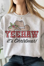 Load image into Gallery viewer, Yeehaw Country Christmas Graphic Sweatshirt
