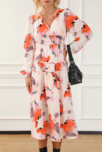 Load image into Gallery viewer, Printed V-Neck Balloon Sleeve Dress
