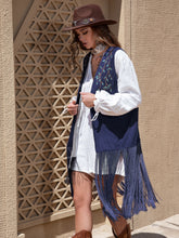 Load image into Gallery viewer, Fringe Hem Open Front Vest
