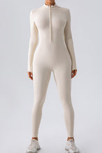 Load image into Gallery viewer, Half Zip Mock Neck Active Jumpsuit
