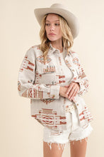 Load image into Gallery viewer, Blue B Exclusive Jacquard Aztec Shirt Jacket
