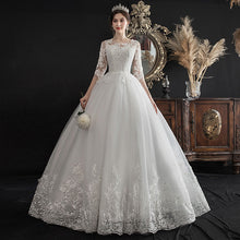 Load image into Gallery viewer, Bridal Lace Shoulder Slimming Long Sleeve Lace Bridal Gown
