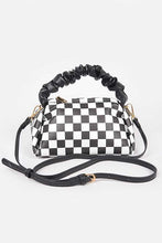 Load image into Gallery viewer, Checker Board Printed Crinkle Handle Swing Bag
