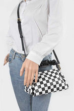 Load image into Gallery viewer, Checker Board Printed Crinkle Handle Swing Bag
