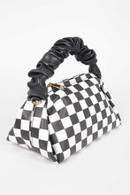 Load image into Gallery viewer, Checker Board Printed Crinkle Handle Swing Bag
