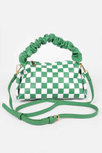 Load image into Gallery viewer, Checker Board Printed Crinkle Handle Swing Bag
