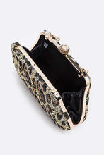 Load image into Gallery viewer, Leopard Print Sequins Convertible Box Clutch
