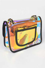 Load image into Gallery viewer, Holographic Vinyl Soft Clutch with Inner Pouch
