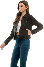 Load image into Gallery viewer, Spandex  Ladies  Casual Denim Jacket
