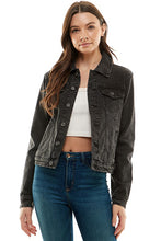 Load image into Gallery viewer, Spandex  Ladies  Casual Denim Jacket
