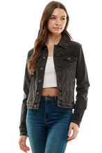 Load image into Gallery viewer, Spandex  Ladies  Casual Denim Jacket
