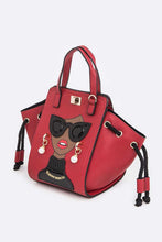 Load image into Gallery viewer, Lady In Glasses Convertible Top Handle Bag
