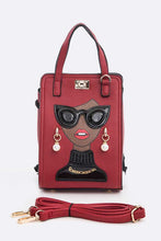 Load image into Gallery viewer, Lady In Glasses Convertible Top Handle Bag
