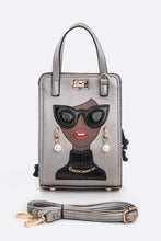 Load image into Gallery viewer, Lady In Glasses Convertible Top Handle Bag
