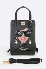 Load image into Gallery viewer, Lady In Glasses Convertible Top Handle Bag
