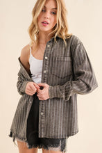 Load image into Gallery viewer, Sparkle Stone Stripe Denim Jacket
