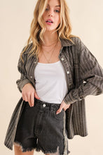 Load image into Gallery viewer, Sparkle Stone Stripe Denim Jacket
