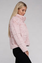 Load image into Gallery viewer, Fluffy Zip-Up Sweater Jacket
