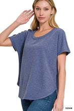 Load image into Gallery viewer, Melange Baby Waffle Short Sleeve Top
