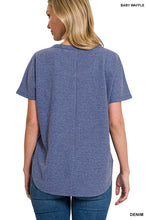 Load image into Gallery viewer, Melange Baby Waffle Short Sleeve Top
