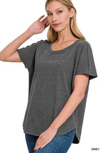 Load image into Gallery viewer, Melange Baby Waffle Short Sleeve Top
