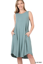 Load image into Gallery viewer, Sleeveless Round Neck Round Hem Midi Dress
